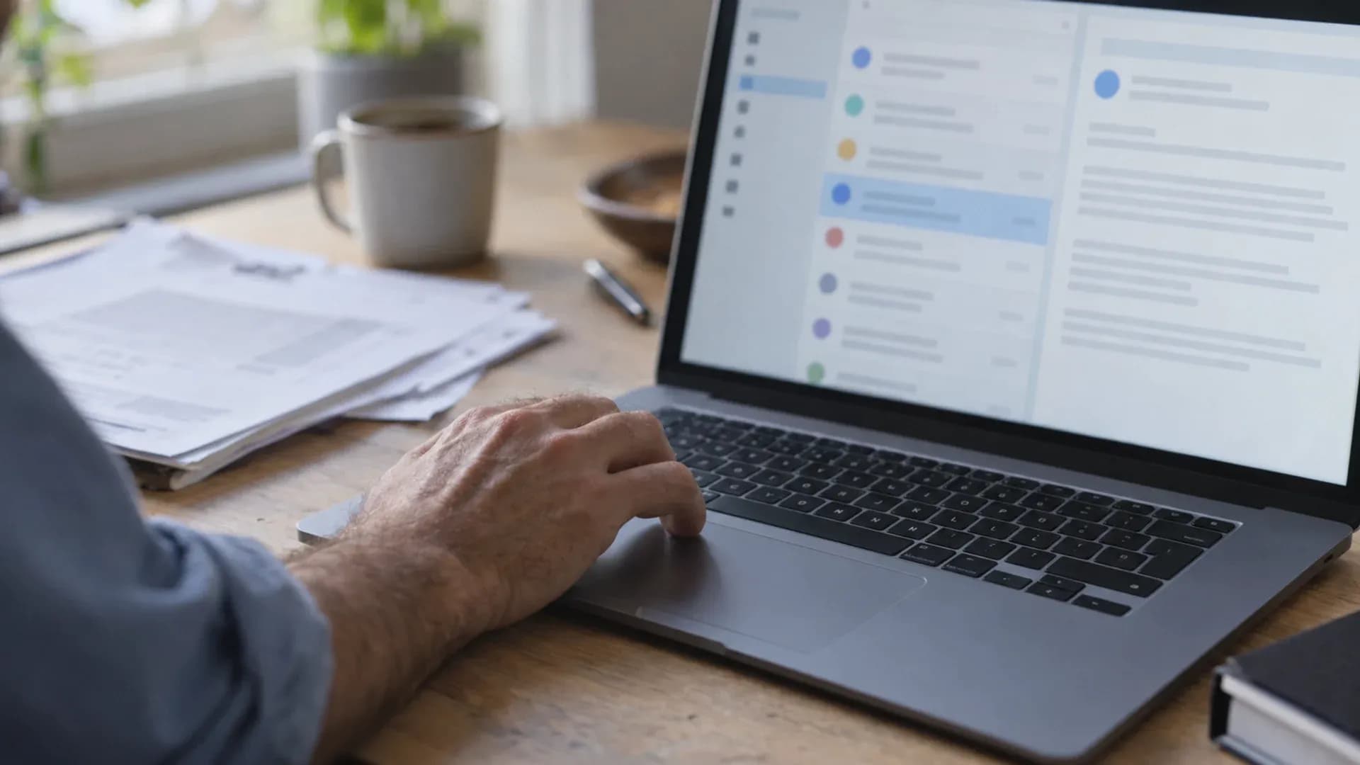 Person checking their email